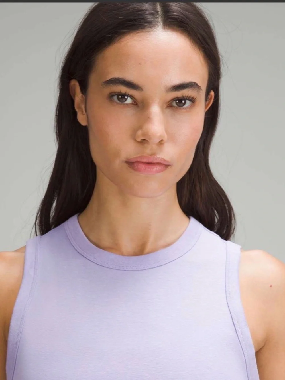 Lululemon Classic-Fit Cotton-Blend Tank Top Lilac Smoke Size 8